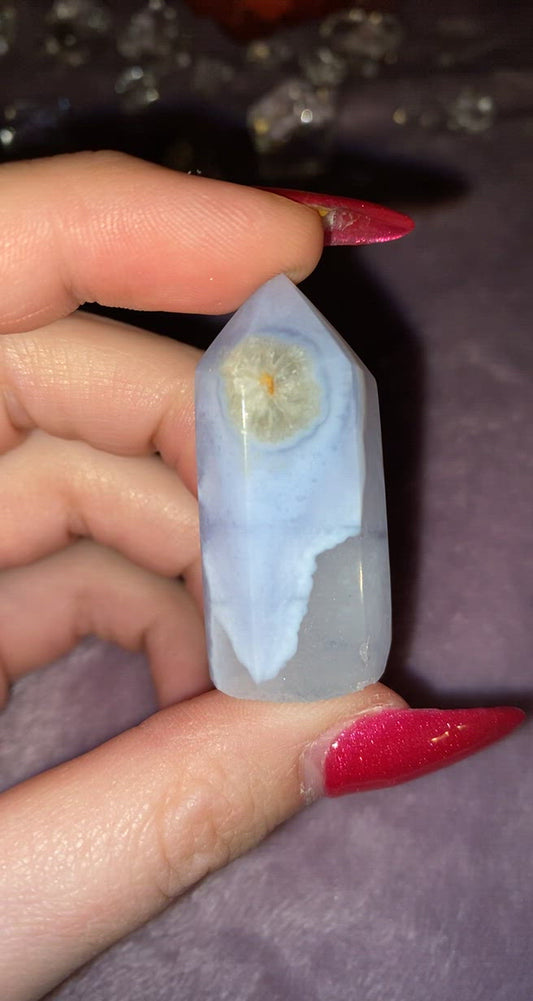 Blue Lace Agate Tower 2