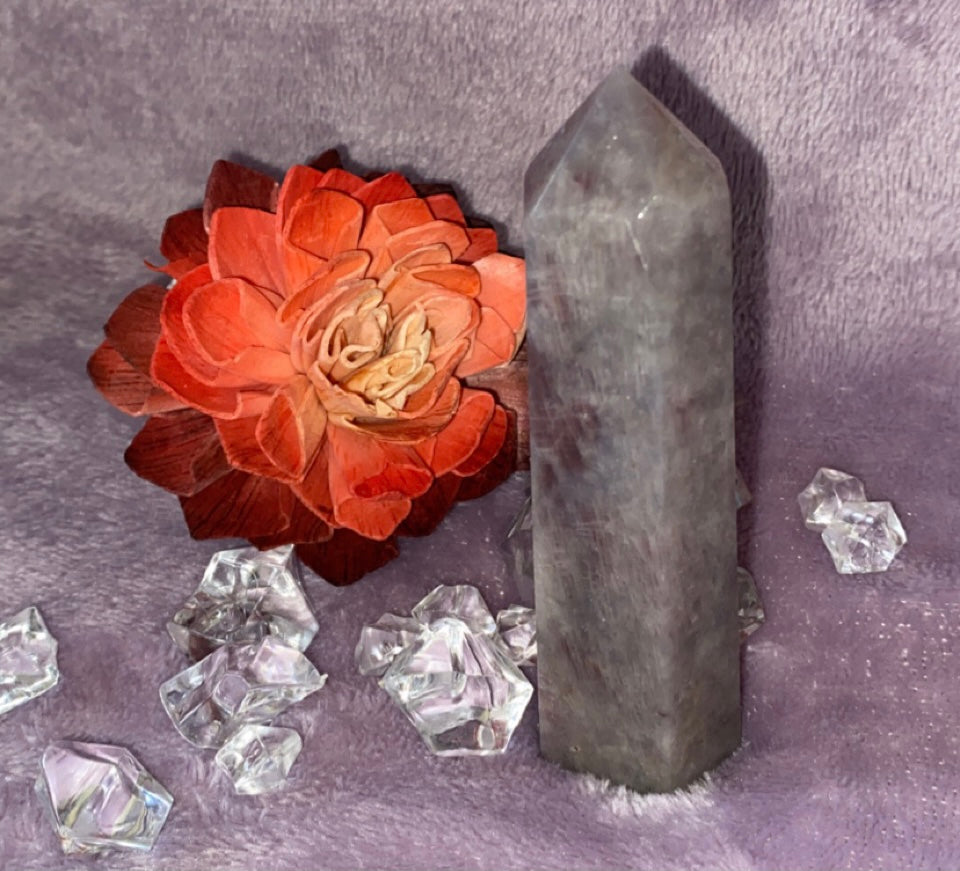 Lavender Rose Quartz Tower 1