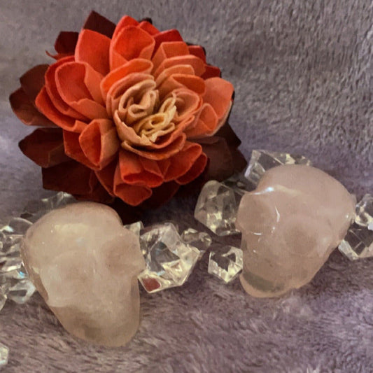 Rose Quartz Small Skull