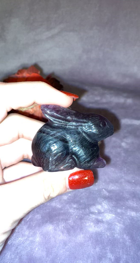 Rainbow Fluorite Bunny