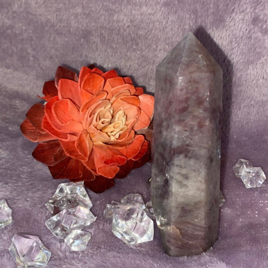 Lavender Rose Quartz Tower 1