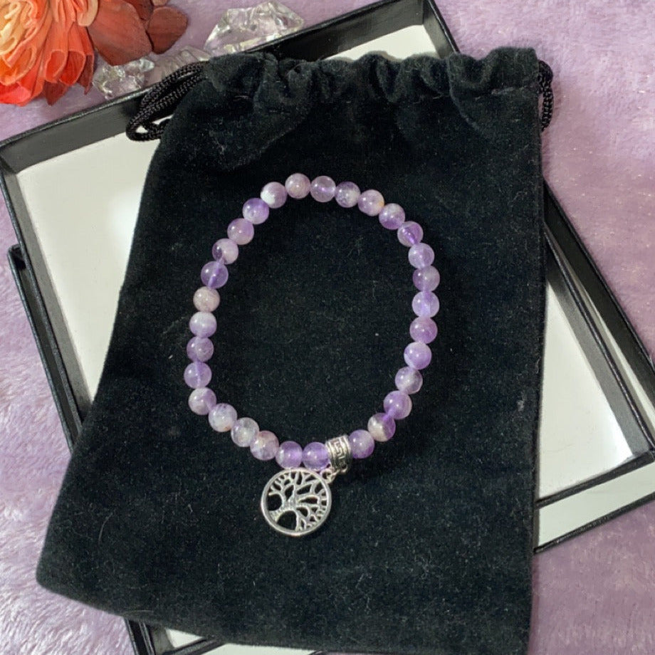 Amethyst Tree Pendant Bracelet