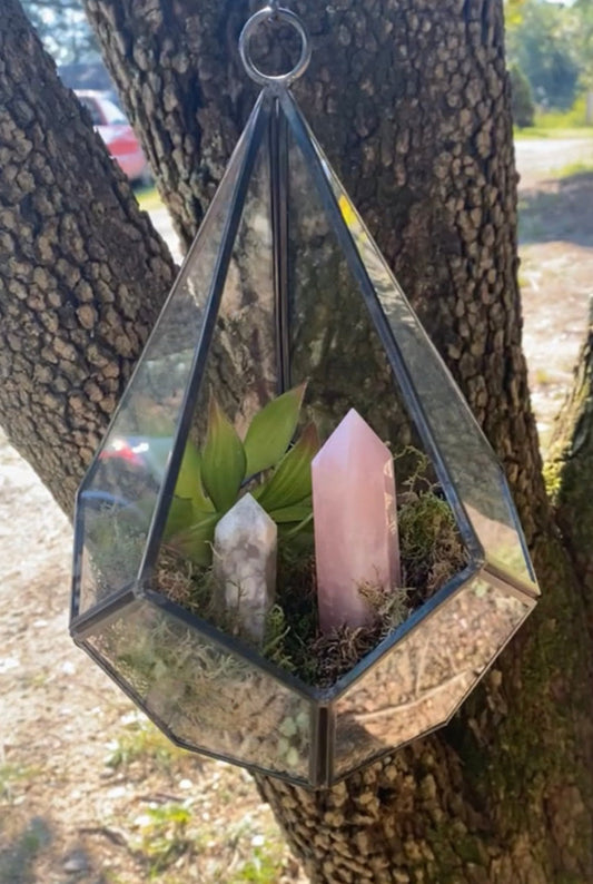 Hanging Crystal Terrarium