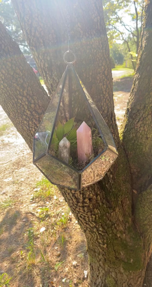 Hanging Crystal Terrarium